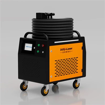 चेसिस इंडस्ट्रियल येलो आउटडोर 500W एयर-कूल्ड लेजर क्लीनिंग मशीन को मजबूत करना